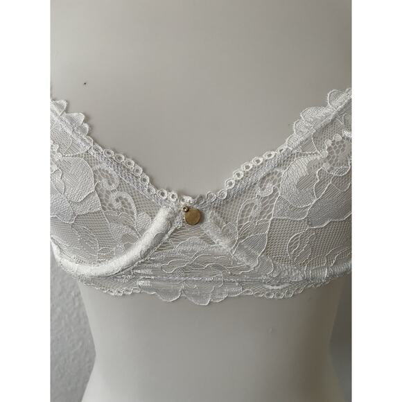 Gooseberry Bra Floral Lace Lingerie Intimates Tanga White - Picture 2 of 10